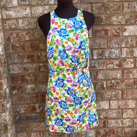 NEW FOR LOVE & LEMONS Lucy Mini Multicolor Dress Size Medium - Picture 3 of 10